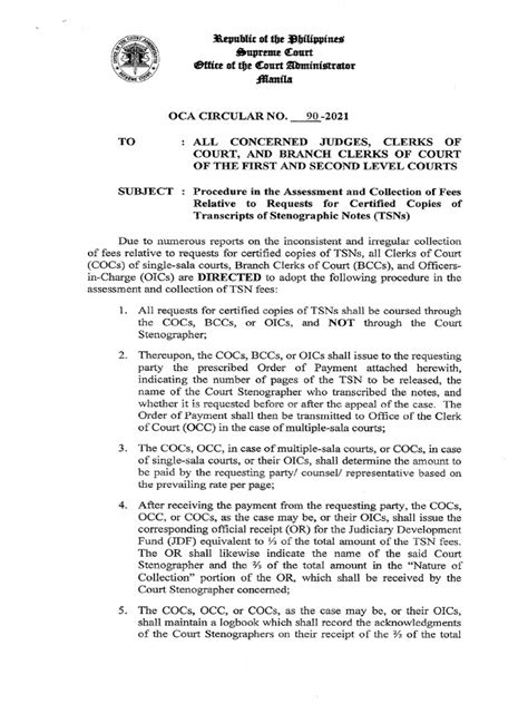 oca circular|OCA Circulars .